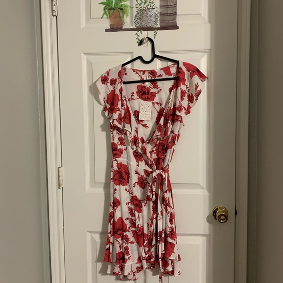 NWT FP French Quarter Print Wrap mini Dress - Picture 12 of 15
